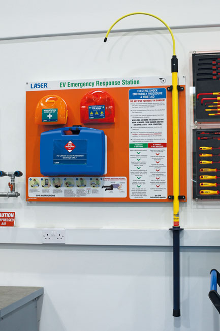 Laser Tools 8969 EV Emergency Response Station c/w, Electric Burns Kit, First Aid Kit, Battery Spill Response Kit