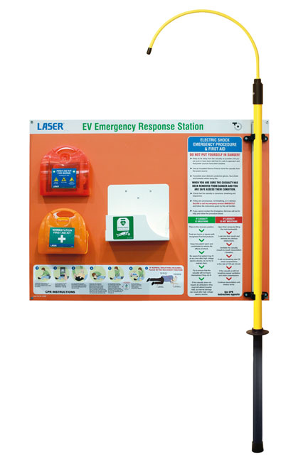 Laser Tools 8970 EV Emergency Response Station c/w Electric Burns Kit, First Aid Kit, Bracket for Defibrillator