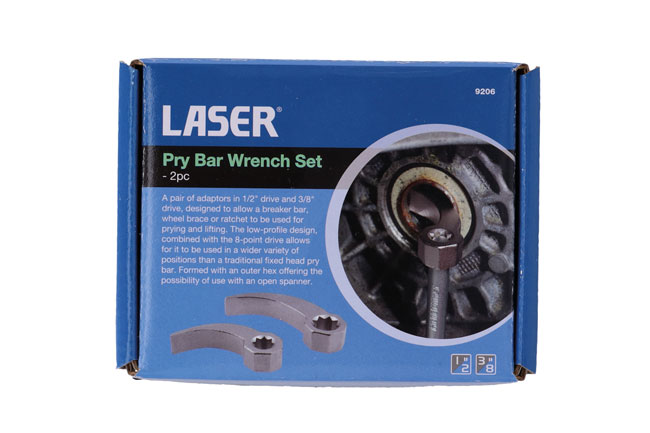 Laser Tools 9206 Pry Bar Wrench Set 2pc