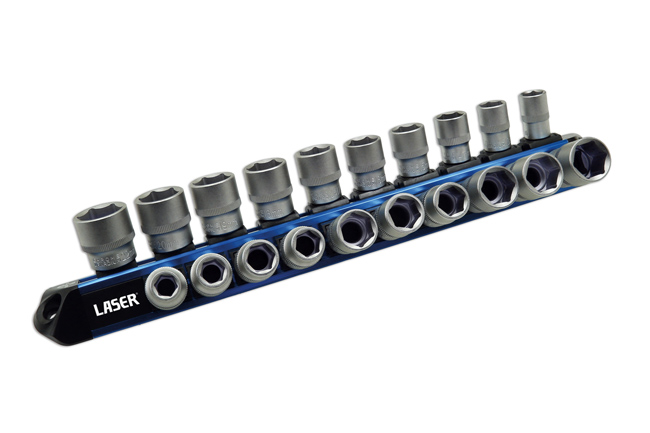 Laser Tools 9240 LocSoc Double Rail - 3/8"D Magnetic