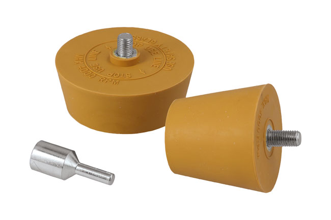 Laser Tools 9276 Stripe Off Eraser Pad Set with Drill Adaptor - Cone Shaped