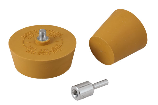 Laser Tools 9276 Stripe Off Eraser Pad Set with Drill Adaptor - Cone Shaped