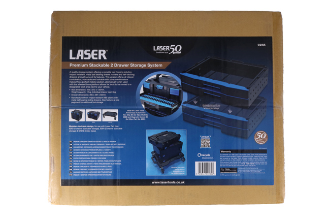 Laser Tools 9285 Premium Stackable 2 Drawer Storage System - 50th Anniversary