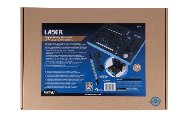Laser Tools 9349 Engine Timing Master Kit for VW Group FSi, TFSi, TSi Petrol - 50th Anniversary