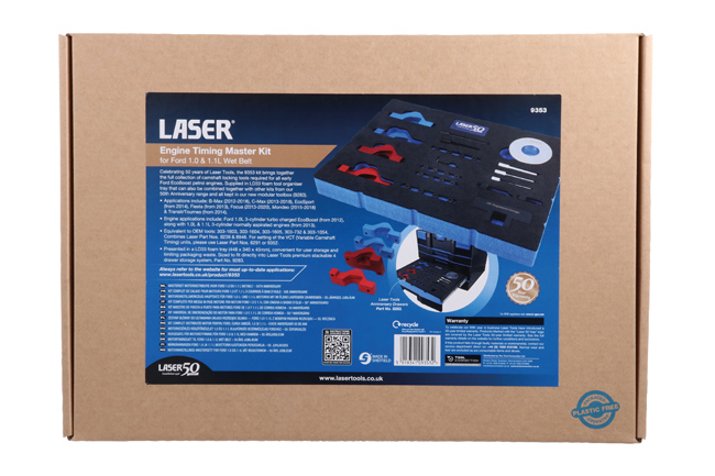 Laser Tools 9353 Engine Timing Master Kit for Ford 1.0 & 1.1L Wet Belt - 50th Anniversary