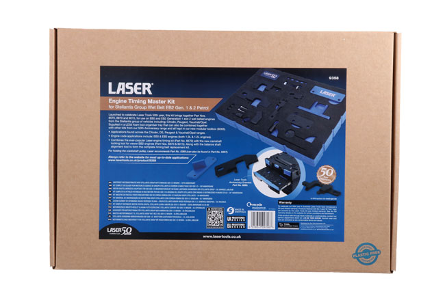 Laser Tools 9358 Engine Timing Master Kit for Stellantis Group Wet Belt EB2 Gen 1/2 Petrol - 50th Anniversary