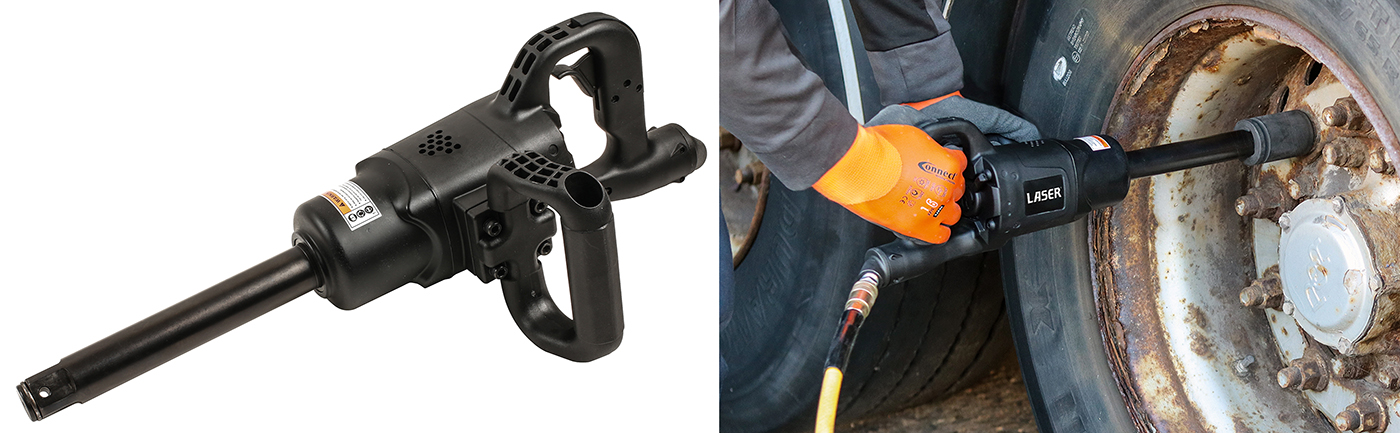 Compact and lightweight powerhouse: the new 1" drive air impact wrench from Laser Tools 