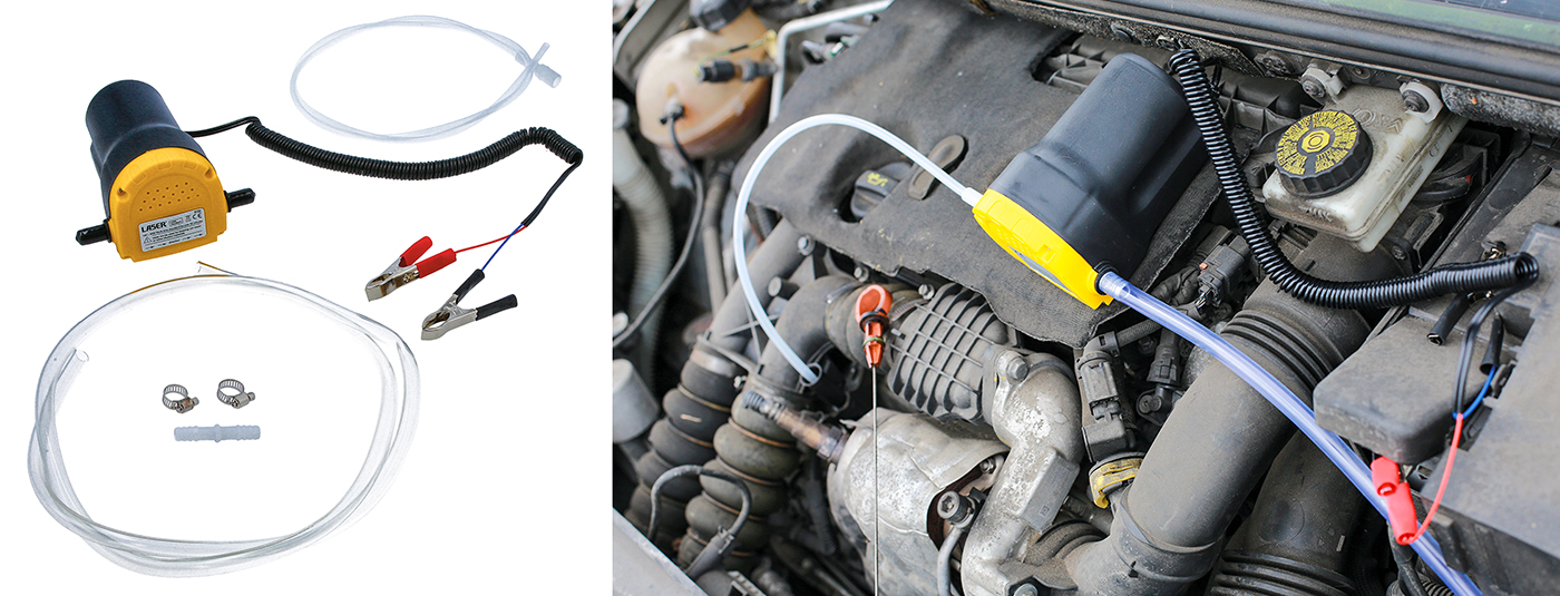 New from Laser Tools: 12V Electric Fluid Extraction Pump – fast & efficient engine oil removal