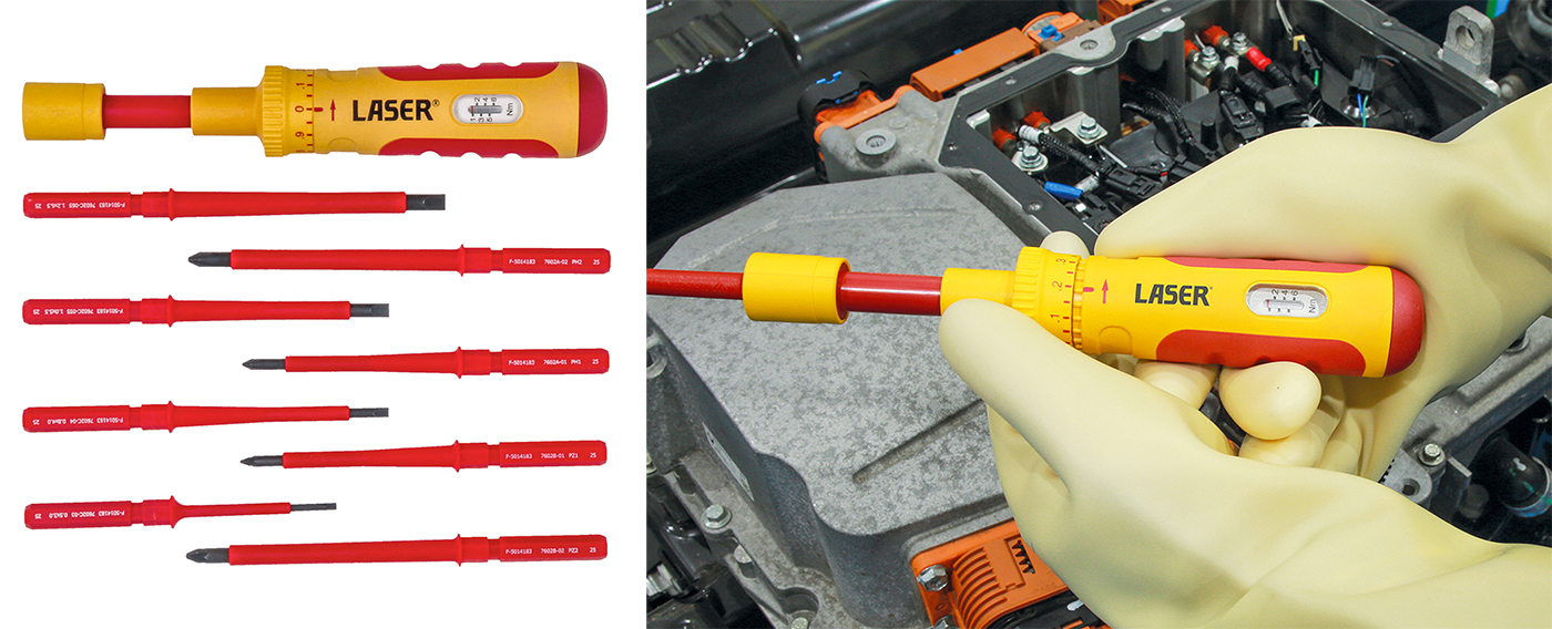 Laser Tools new VDE Insulated Torque Screwdriver Set — safe live working and accurate torque for EV & hybrid components