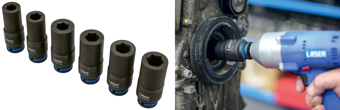 Extra mass = extra bite: Laser Tools’ new Weighted Socket Set for professional workshops