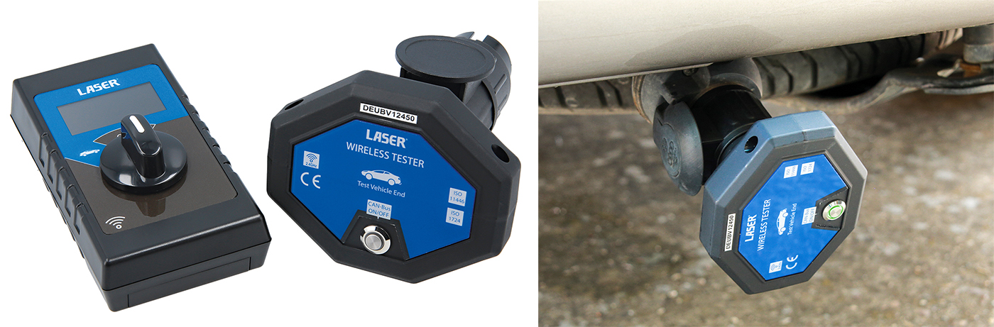 Laser Tools 9181 wireless 12V towing circuit tester — one-person tow-socket diagnostics