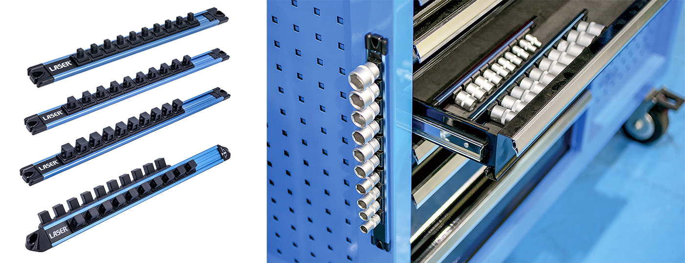 Keep sockets safe and organised: LocSoc secure socket storage — one thumb release
