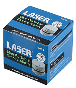 Mini Portable Smoke Alarm for workshops, garages, and homes from Laser Tools 
