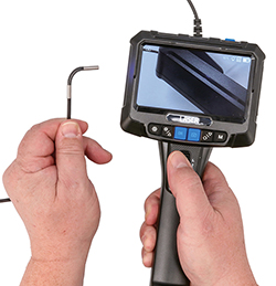 Laser Tools’ new Portable Endoscope Camera features a 360° swivel lens for accurate inspection