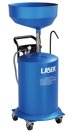 Pneumatic Oil Drainer from Laser Tools — the 70L mobile solution for fast, clean oil change and waste management