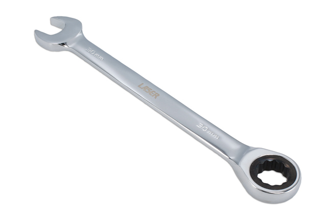 Laser Tools 62660 Ratchet Ring Combination Spanner 30mm