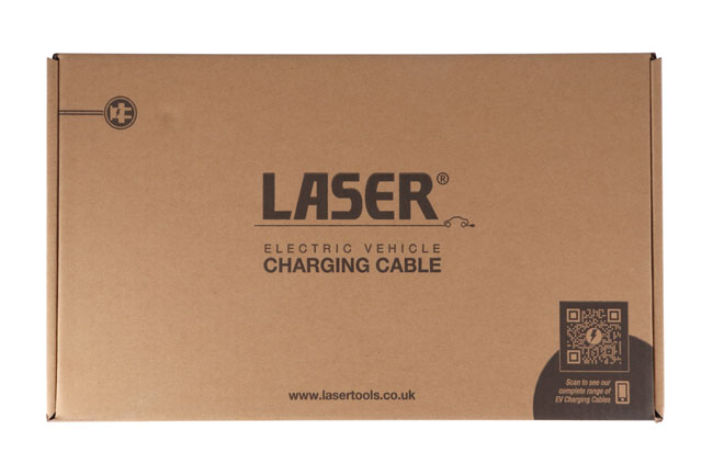 Laser Tools 9105 EV Charging Cable - 32A Single Phase T2 Female-T2 Male 7kW IP65