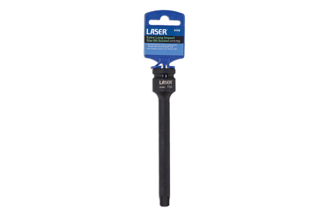 Laser Tools 9149 Extra Long Impact Star Bit Socket 1/2"D T55