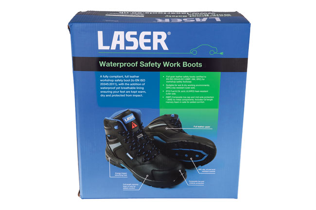 Laser Tools 9159 Waterproof Safety Work Boots, Size 8 (UK) / 42 (EU)
