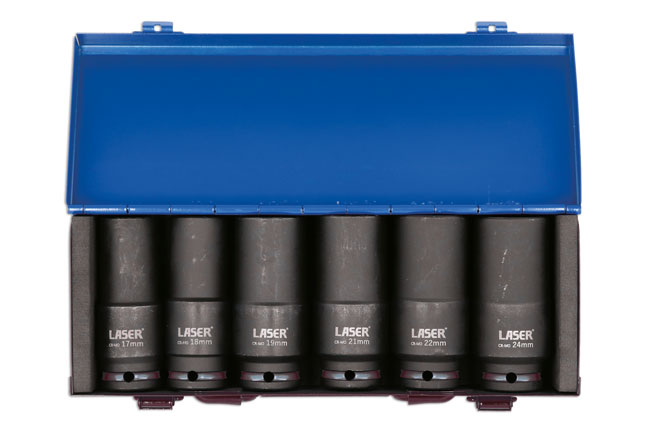 Laser Tools 9172 Weighted Socket Set 1/2"D 6pc