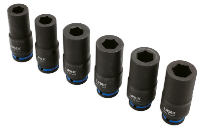 Laser Tools 9172 Weighted Socket Set 1/2"D 6pc