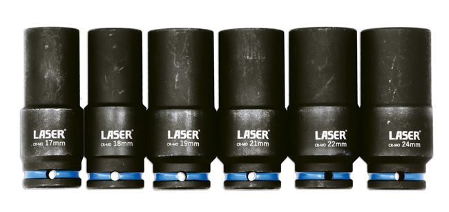 Laser Tools 9172 Weighted Socket Set 1/2"D 6pc