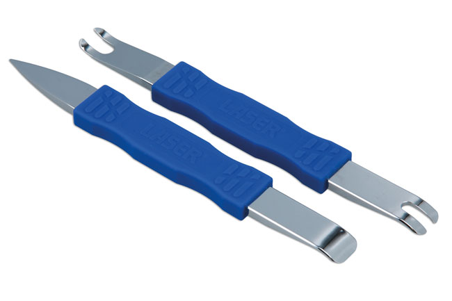 Laser Tools 9182 Double Ended Trim Clip Set - 2pc