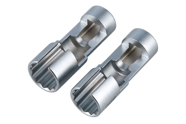 Laser Tools 9198 Difficult Access Diesel Injector Pipe Socket 17/18mm 3/8"D 2pc