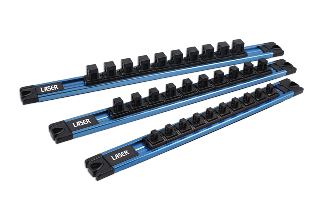 Laser Tools 9238 LocSoc Rails - Magnetic 3pc
