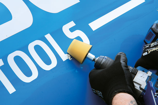 Laser Tools 9276 Stripe Off Eraser Pad Set with Drill Adaptor - Cone Shaped