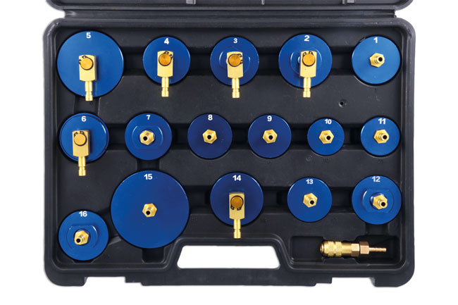 Laser Tools 9315 Brake & Clutch Pressure Bleed Kit inc Master Cylinder Caps