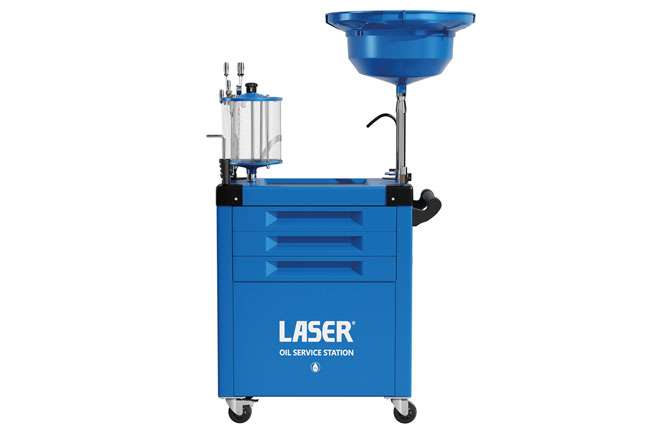 Laser Tools 9317 Oil Drain Funnel Extension Ring with Anti-Splash Pads - 4pc