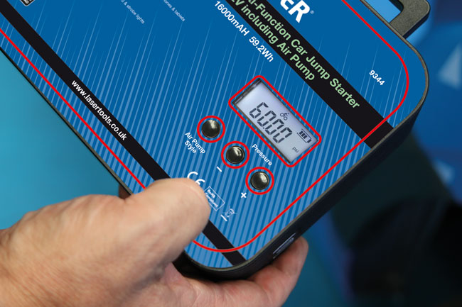 Laser Tools 9344 Multi-Function Car Jump Starter 12V including Air Pump