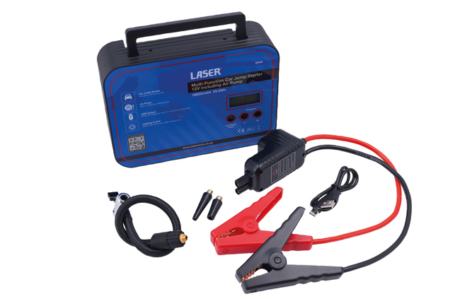 Laser Tools 9344 Multi-Function Car Jump Starter 12V including Air Pump